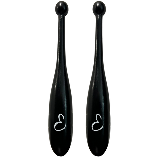 Hand Crafted Wooden Indian Clubs - Black